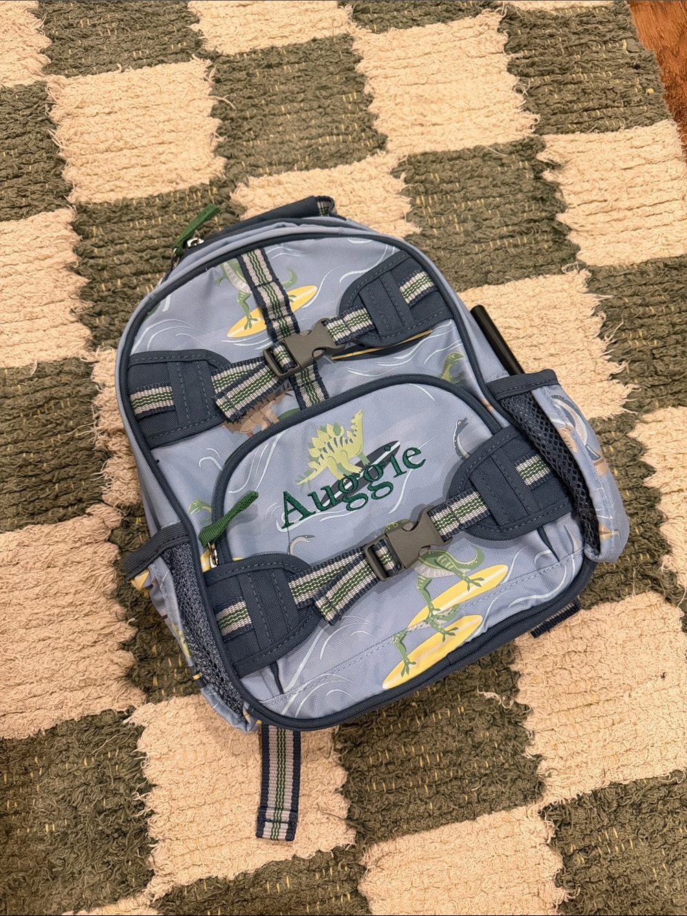 Pottery Barn Kids monogrammed backpack, mini